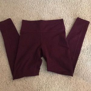 Fabletics burgundy leggings